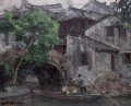 südchinesischen Stadt am Fluss 2002 Shanshui chinesische Landschaft